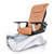 T-Spa Pedicure Chair, MURANO with silver base and mocha Timeless Chair