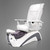 T-Spa Pedicure Chair, MURANO Prestige - white with black base