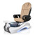 T-Spa Pedicure Chair, NEW BEGINNING, gray Marble with mocha Throne chair