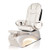 T-Spa Pedicure Chair, MILAN white with creme chair