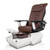 T-Spa Pedicure Chair, TRIKAYA. Candy White base with chocolate chair