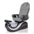 T-Spa Pedicure Chair, VESPA, Duo-Tone silver stripe with gray chair