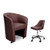 T-Spa Nail Salon LEE Lounge Customer & Tech Chair Combo, Chocolate