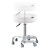 DIR Technician Stool, SERENE, White, Height Adjustment