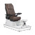 Whale Spa FELICITY Pedicure Chair, white base with chocolate chair and black arms