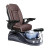 Whale Spa CRANE Pedicure Chair, black base with Light Brown chocolate chair