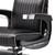 Takara Belmont Barber Chair, Elegance 225 Elite Black, Armrests 