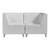 DIR Salon Furniture Reception Waiting Bench, MAGIC CUBO II, White