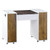 Deco Manicure Table, RECLAIMED, (A) Single, white with black granite