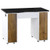 Deco Manicure Table, RECLAIMED, (B) Single white with black granite