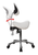 PureRelax Esthetician Saddle Stool back adjustments