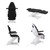 Dermalogic Electric Dental Chair, BENTON, Black, Multiple Position Adjustments