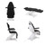 Dermalogic Electric Plastic Surgery Chair, BENTON, Black, Multiple Position Adjustments