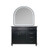 LED Mirror Vanity Salon Station, CHARLESTON, 48", Black with Adara Mirror