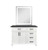 LED Mirror Vanity Salon Station, CHARLESTON, 48", White with Aurora Mirror