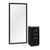 VERONICA Salon Station Side Cabinet + Mirror, Black or White Deco Salon Furniture