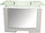 J&A Salon Reception Desk, Glass Top, White