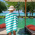 CABANA Striped Spa & Resort Towels, 40" x 70" (4 Pack) in use