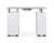 J&A Manicure Table, Glass Top, white front view with dust extractor