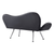 DIR Reception Seating, Passione, Black, Back View