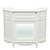 DIR Salon Furniture Reception Desk, REVIVAL II, White front view