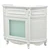 REVIVAL Vintage Reception Desk with LED, White
