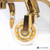 GOLD Roller Blade Style Stool Casters on chair