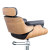 DIR Hair Styling Chair, D'EAMES, Black, Side and Back View