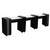 Deco Salon Manicure Table ADELLE (D) Double, Granite Top black