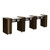 ADELLE Manicure Table, (D) Triple Deco Salon Furniture