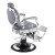 DIR Barber Chair, VANQUISH, Gray, Polished, Side and Back View