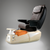 Toepia DM Pedicure Spa Chair Bone Base with Chocolate Chair