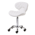 Whale Spa Lexi Pro Double Diamond Nail Technician Stool, White, manicure