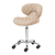 Whale Spa Lexi Pro Double Diamond Nail Technician Stool, Parchment, manicure