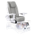 Whale Spa ALDEN CRYSTAL Luxury Pedicure Spa Chair with Human Touch® Massage Gray with white base