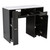 Whale Spa Manicure Table Tempo Collection 36" NM901, Black with Open Drawers