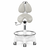 Tecnodent PLUTO Ergonomic Saddle Stool light gray