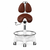Tecnodent PLUTO Ergonomic Saddle Stool suede brown