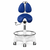 Tecnodent PLUTO Ergonomic Saddle Stool electric blue