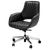 Adjustable Jewel nail salon customer chair with wheels in black