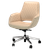 Adjustable Jewel nail salon customer chair with wheels in parchment
