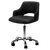 Gem rolling nail technician stool with diamond stitching in black