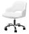 Gem pedicure technician chair with five-star rolling base in white