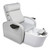 Contour II™ Pedicure Chair shown with ADA cushion and optional manicure trays, right side view