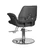 GIANNA Chrome Accent Hydraulic Styling Chair left front view