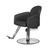 Karra Wide-Seat Black Hydraulic Styling Chair left side front view