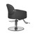 Karra Wide-Seat Black Hydraulic Styling Chair right back side view
