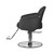 Karra Wide-Seat Black Hydraulic Styling Chair left side view