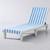 Hooded Pool Lounge Chair Towel Covers, Blue Stripe