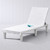 Hooded Pool Lounge Chair Towel Covers, White